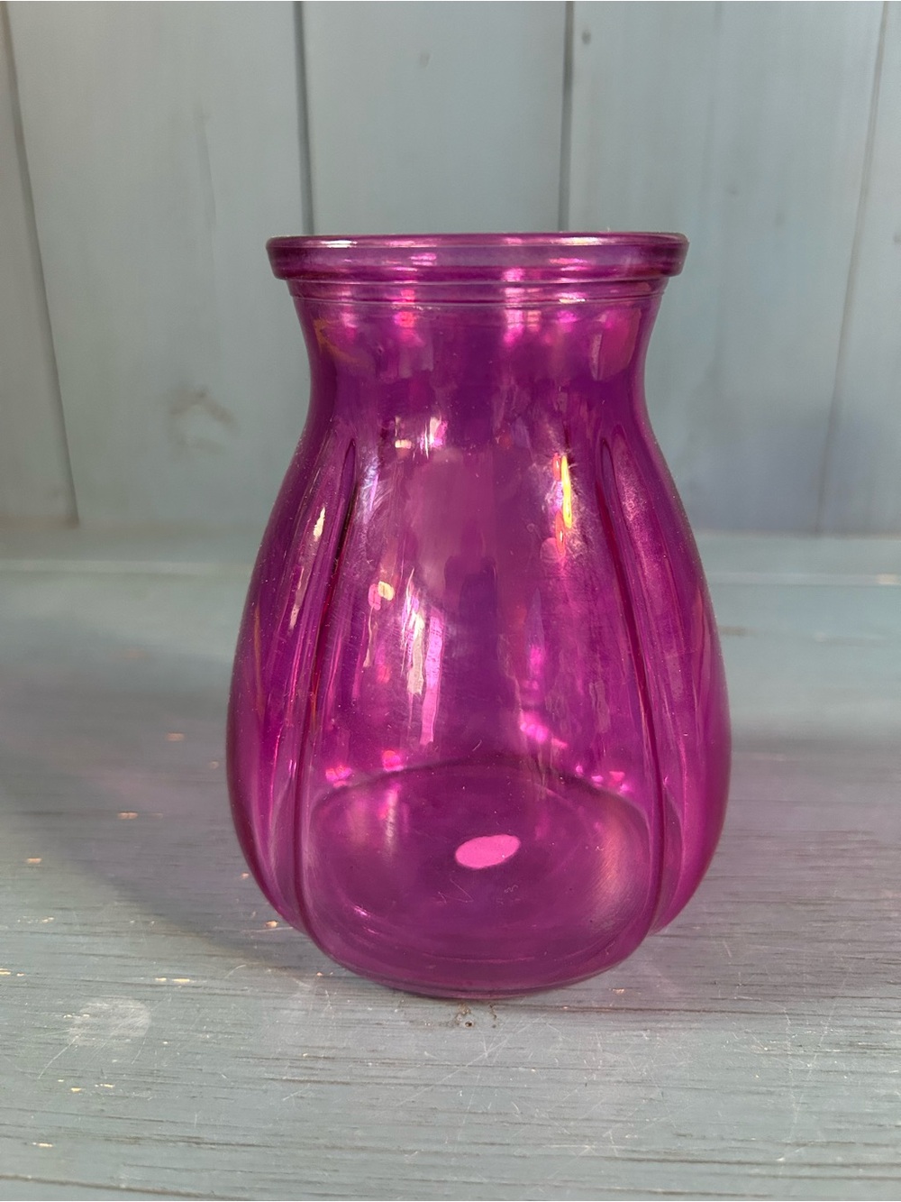 Pink Teardrop Glass Mini Vase